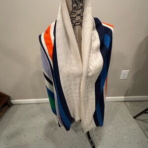 Tory Burch Multicolor Striped Scarf, Preowned